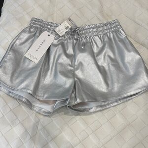 NWT Nature Metallic Silver Women's Shorts size m